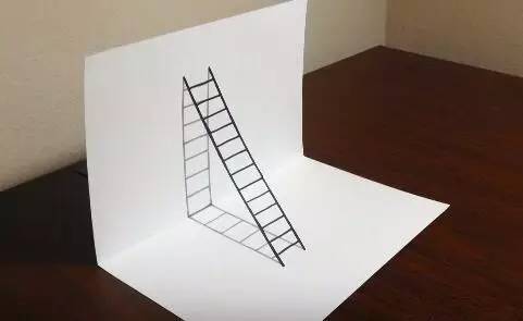只需几步就能完成梯子3d画?