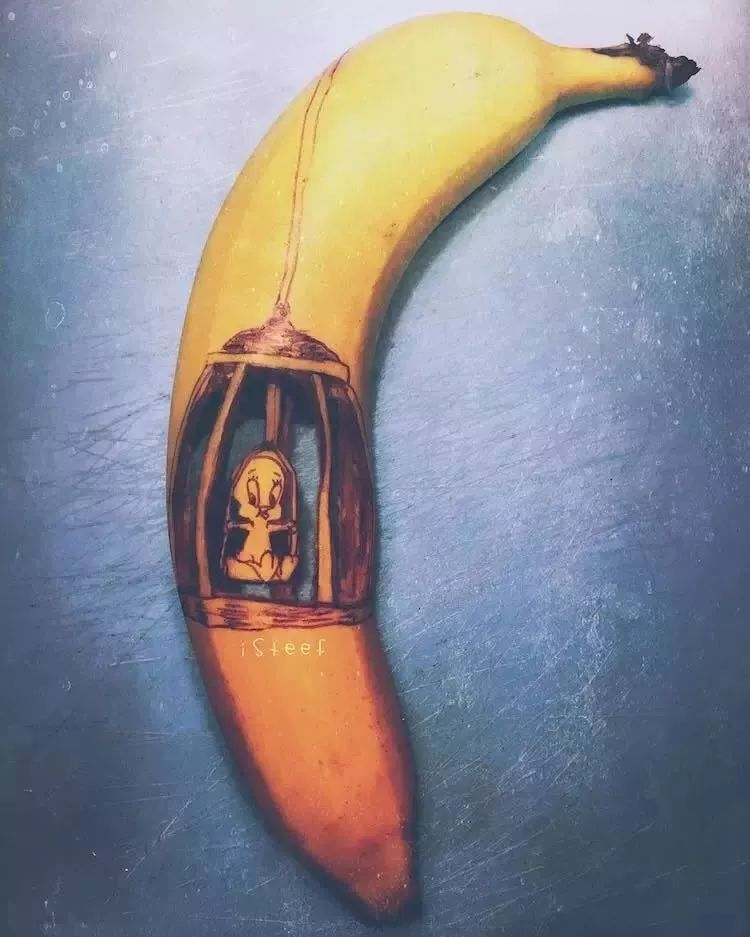荷兰艺术家Stephan Brusche香蕉雕刻作品