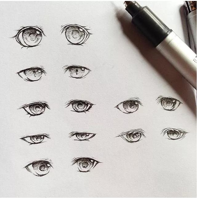 在动漫人物中眼睛大多比较的圆 这样显得比较的可爱 步骤图 眼睛会