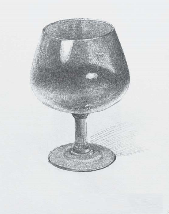 零基础怎样用素描画出玻璃杯的绘画技巧教程